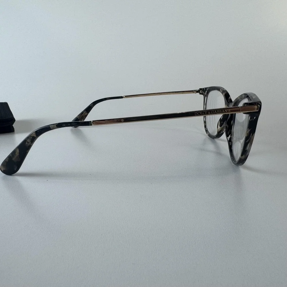 Dolce & Gabbana Cat Eye Eyeglasses Frames Tortoise‎ Gold-Tone Women RX w/ Case - Picture 6 of 11